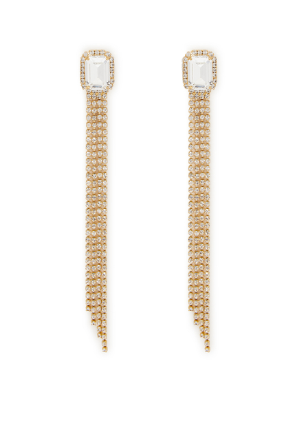 Ivy Earrings, 18k Gold-Plated Brass & Crystals